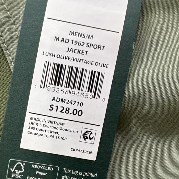 ALPINE DESIGN 1962 SPORT JACKET Mens Size Medium Olive Green Wind Resistant NEW - Picture 3 of 16